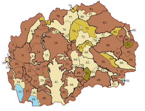 Reliéfní jednotky Severní Makedonie