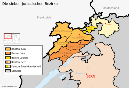 Přehledová mapa Jurského konfliktu