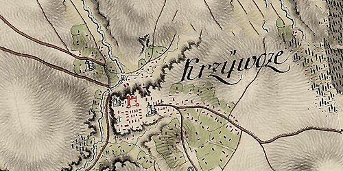 Hrad na mapě Friedricha