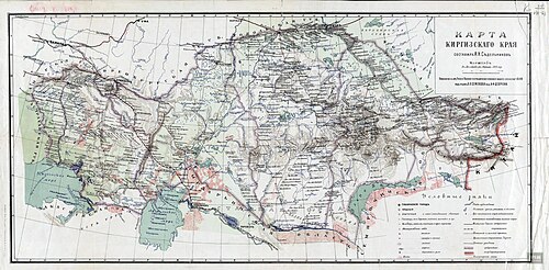 Mapa Kirgizského kraje
