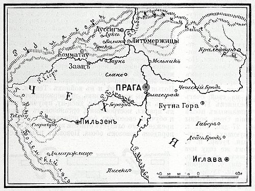 Mapa husitských válek (rus. enciclop.)