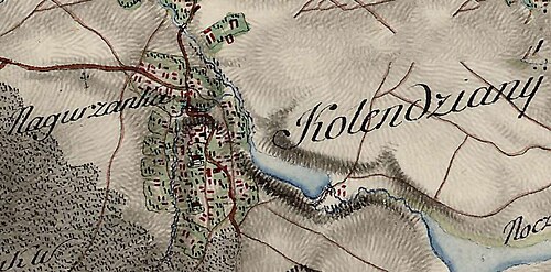 Hrad Kolindyany v 18. století
