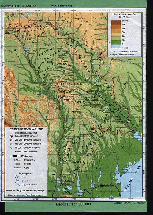 Krajinná mapa Moldavska
