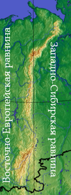 Ural - malá mapa