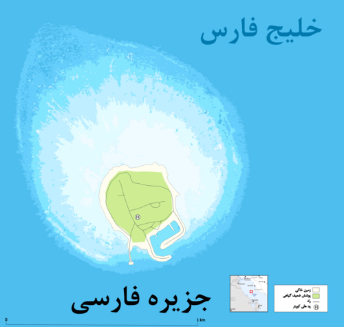 Mapa ostrova Farsi
