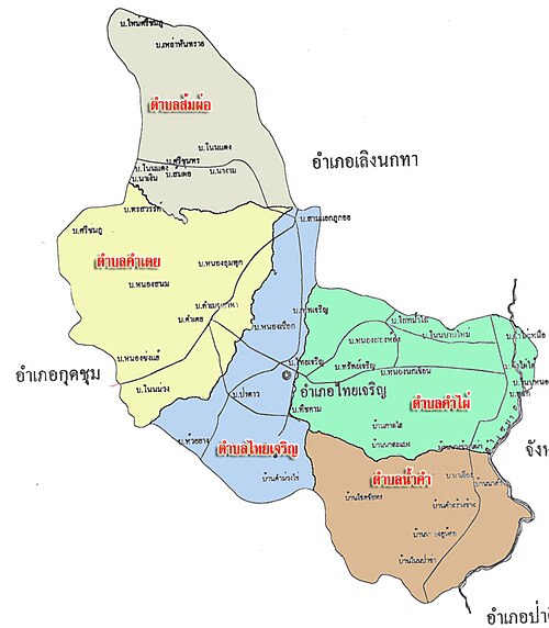 Mapa okresu Thai Charoen