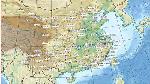 Mapa vojenských jednotek Čing - období Kangxi