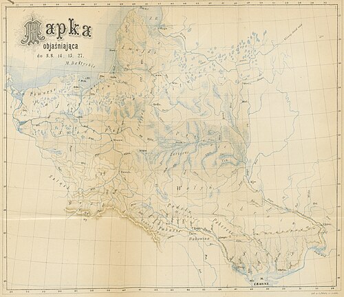 Fyzická mapa Polska (1863)