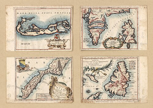 Mapy Bermud, Islands a Newfoundlandu