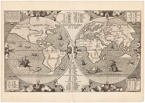 1571 Arias Montanus Mapa světa Galerie Altea