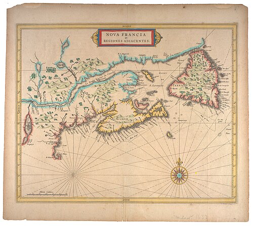 Nova Francia a sousední oblasti (1630)