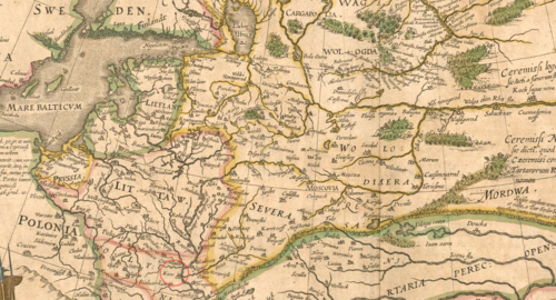 1645 Kyjev - podrobnost Tabulae Russiae