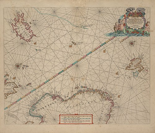 Mapa Pieter Goos z roku 1663
