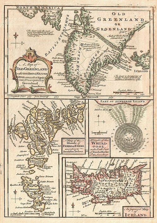 Bowenova mapa Severního Atlantiku 1747