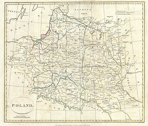 Mapa Polska a Litva (1799) - Clement Cruttwell
