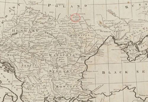 Mapa Turecka v Evropě a Maďarsko 1800
