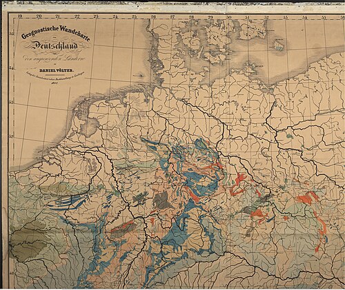 Geologická mapa Německa 1842