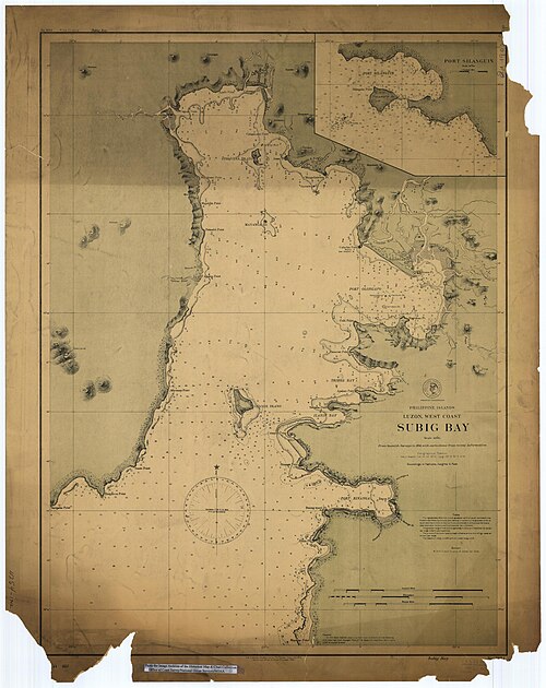 Záliv Subig 1902 - nautická mapa