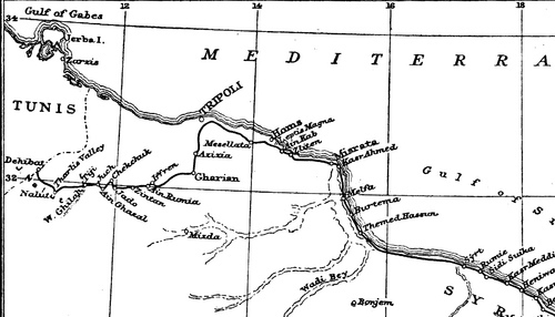 Mapa Tripolisu od Georgese Remonda 1912