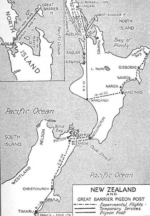 Letecké trasy Nové Zelandie 1925