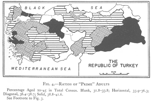 Poměr dospělých osob v Turecku (1927)