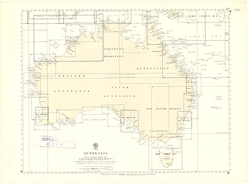 Index námořních map Austrálie 1938
