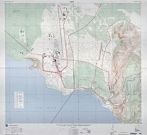 Mapa Gomy z roku 1982, Zaire