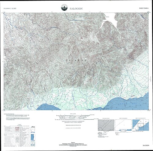 Salogon topografická mapa