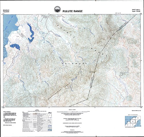 Pulute Range topografická
