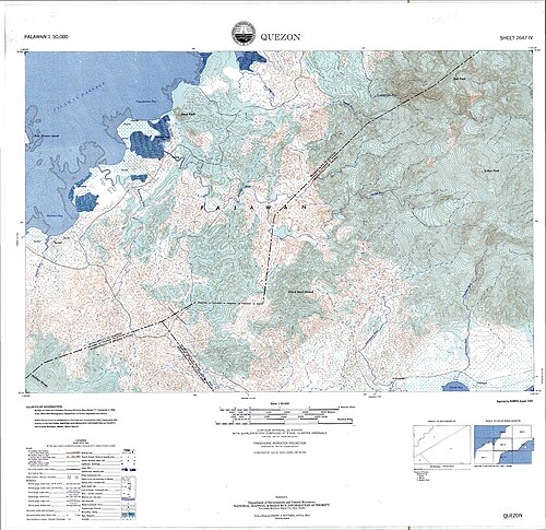 Quezon topografická