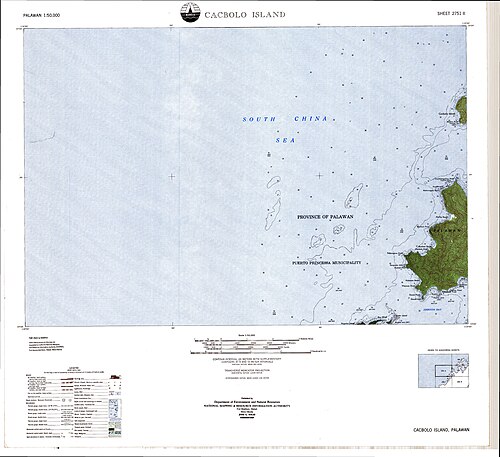 Cacbolo - ostrov topografický