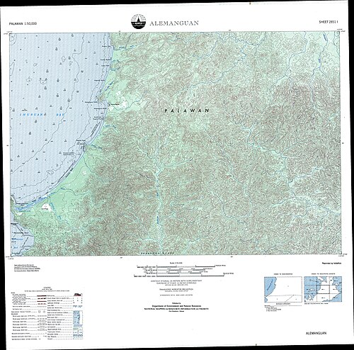 Topografická mapa Alemanguan