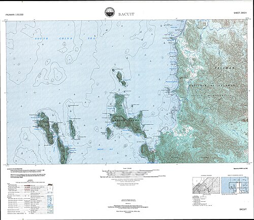 Topografická mapa Bacuit