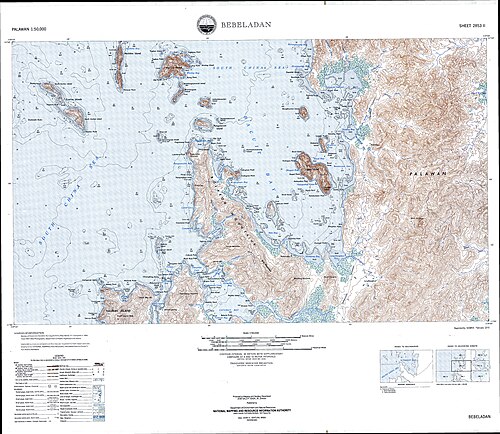Topografická mapa Bebeladan