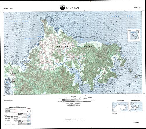 Topografická mapa Dumaran