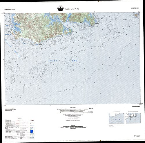 Topografická mapa San Juan