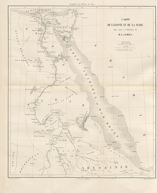 Cesta do Egypta a Núbie (1857)
