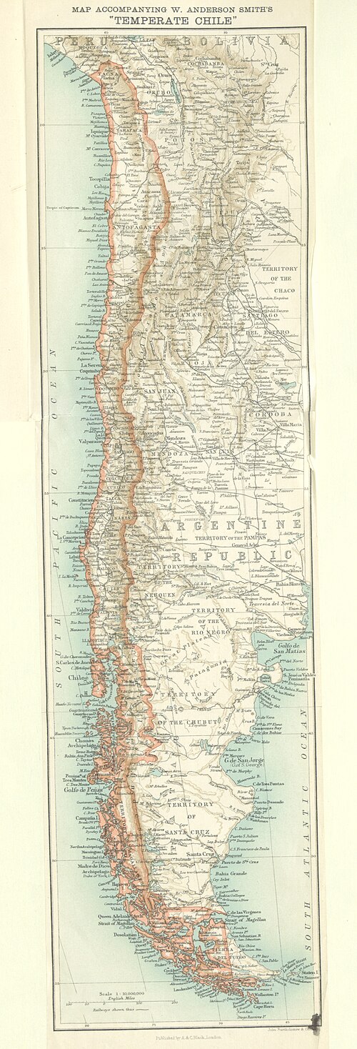 Mapa mírné Chile