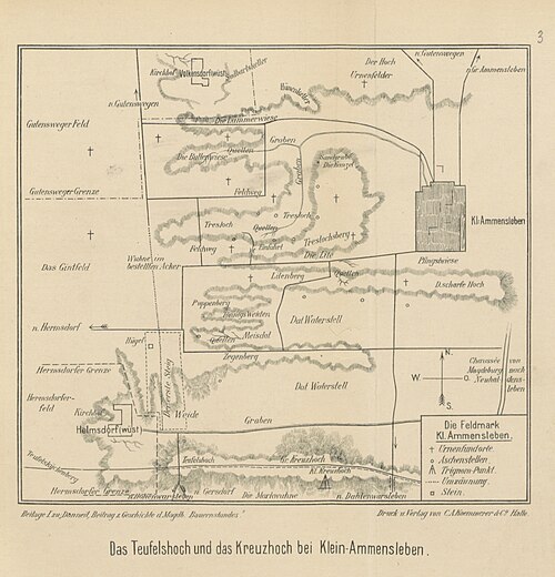 Mapa Magdeburské oblasti