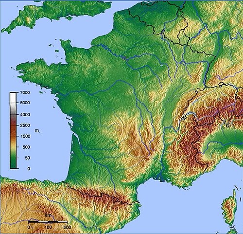 Francie - Topografie R1