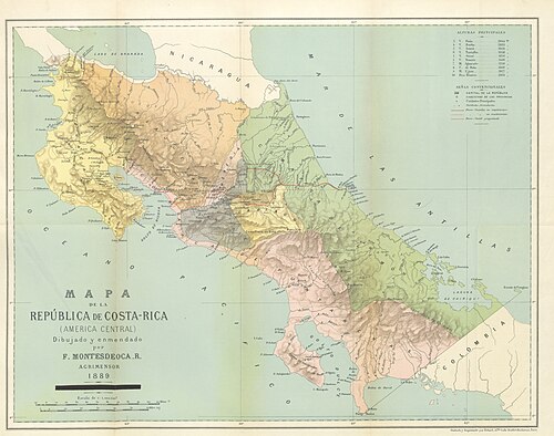 Kostarika a její budoucnost - připojená mapa