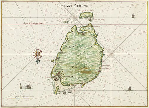 Mapa ostrova San Thomé