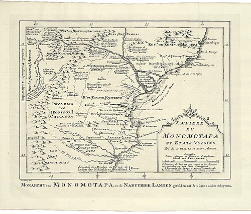 Mapa části Mozambiku