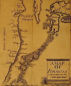 Mapa Formózy podle Psalmanazara