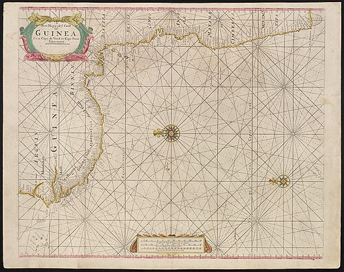 Nová mapa pobřeží Guineje od Cabo Verde