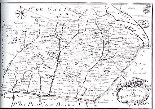 Provincia Trás-os-Montes v roce 1762