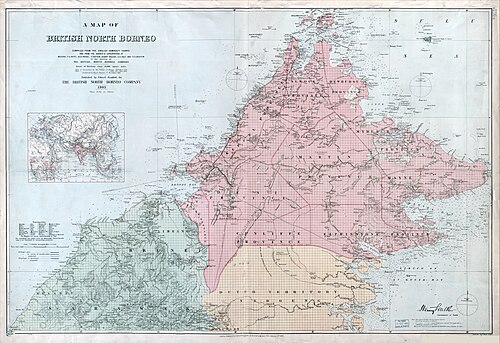Mapa Britského severního Bornea II