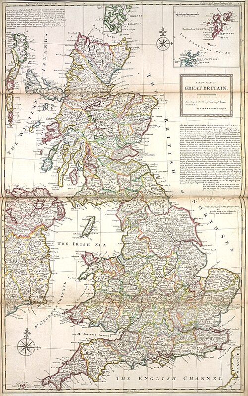 Nová mapa Velké Británie
