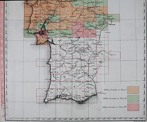 Nová chorografická mapa Portugalska 1909