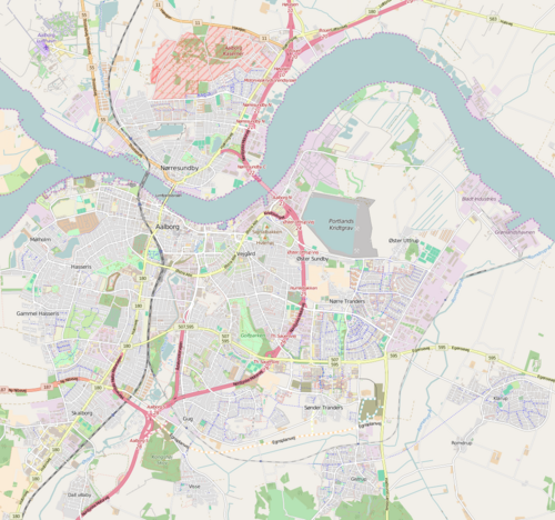 Mapa Aalborgu-Nørresundby